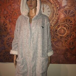 Victoria's Secret Cream Hooded Robe